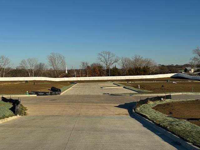 Finished street and lots at Grand Prairie Townhomes